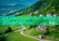 探索海角社区hjf2dcom：连接、交流与共享的理想平台