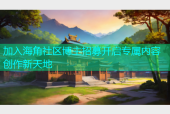 加入海角社区博主招募开启专属内容创作新天地