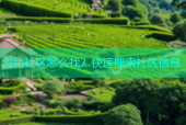 海角社区怎么找？快速搜索社区信息