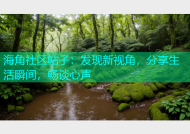 海角社区帖子：发现新视角，分享生活瞬间，畅谈心声