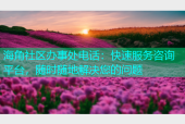海角社区办事处电话：快速服务咨询平台，随时随地解决您的问题