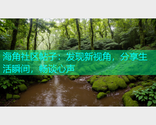 海角社区帖子：发现新视角，分享生活瞬间，畅谈心声  第1张