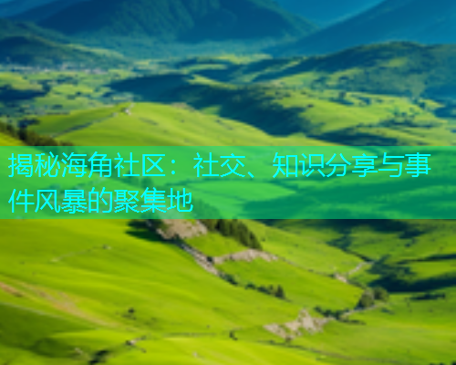 揭秘海角社区：社交、知识分享与事件风暴的聚集地  第1张
