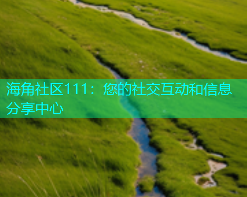 海角社区111：您的社交互动和信息分享中心  第1张