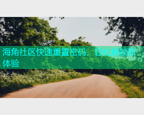 海角社区快速重置密码，轻松解锁新体验  第2张