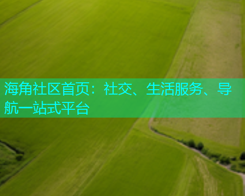 海角社区首页：社交、生活服务、导航一站式平台  第1张